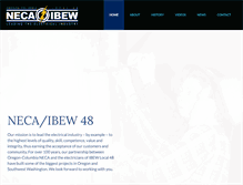 Tablet Screenshot of necaibew48.com